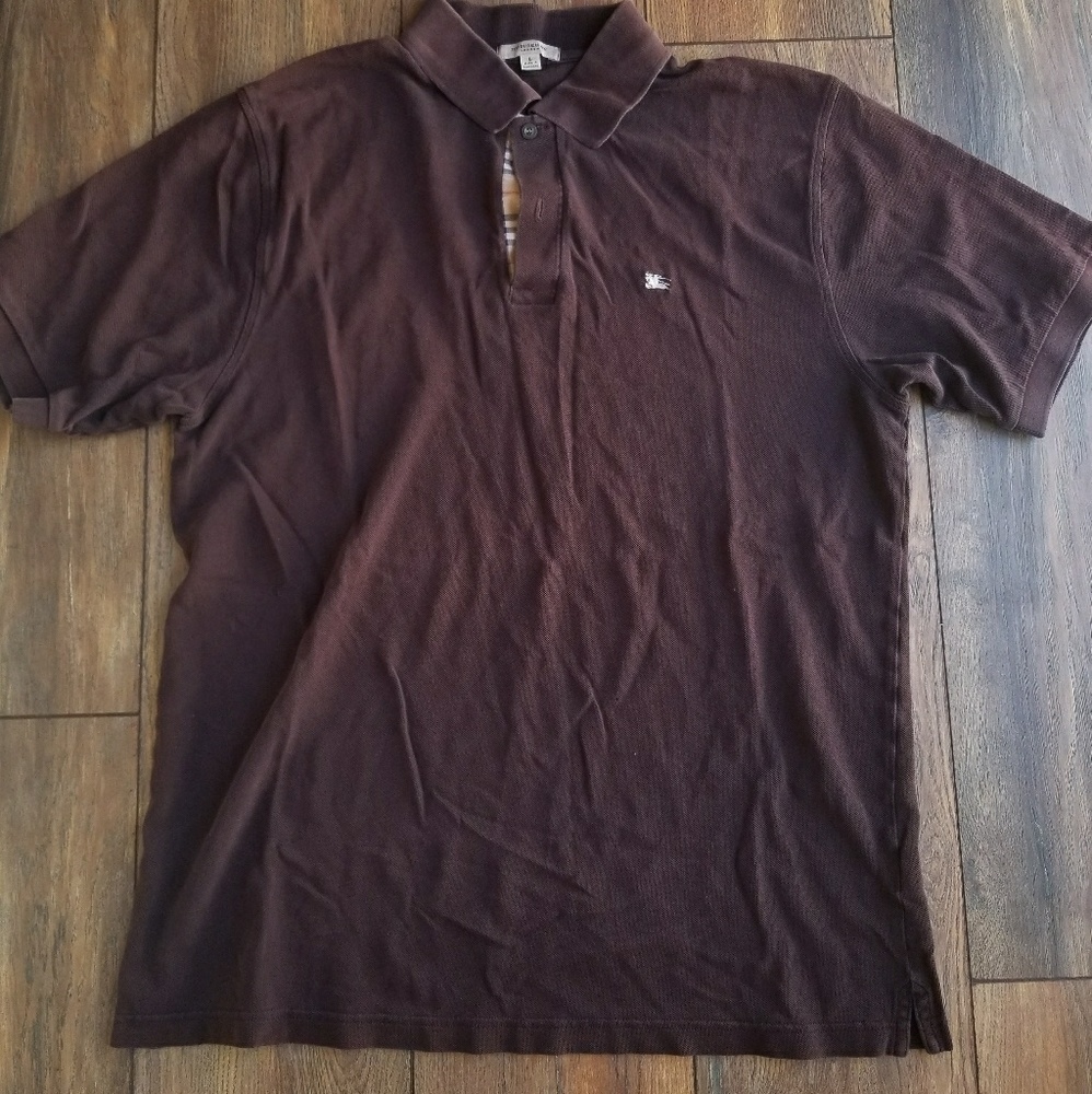 Burberry Brit Size Large Polo Shirt Brown